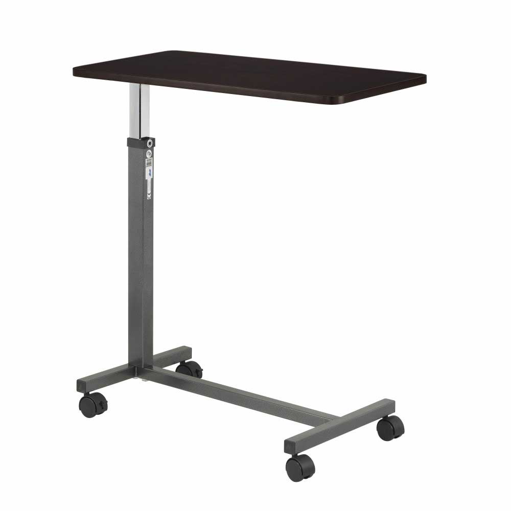 Drive Medical Non Tilt Top Overbed Table Silver Vein