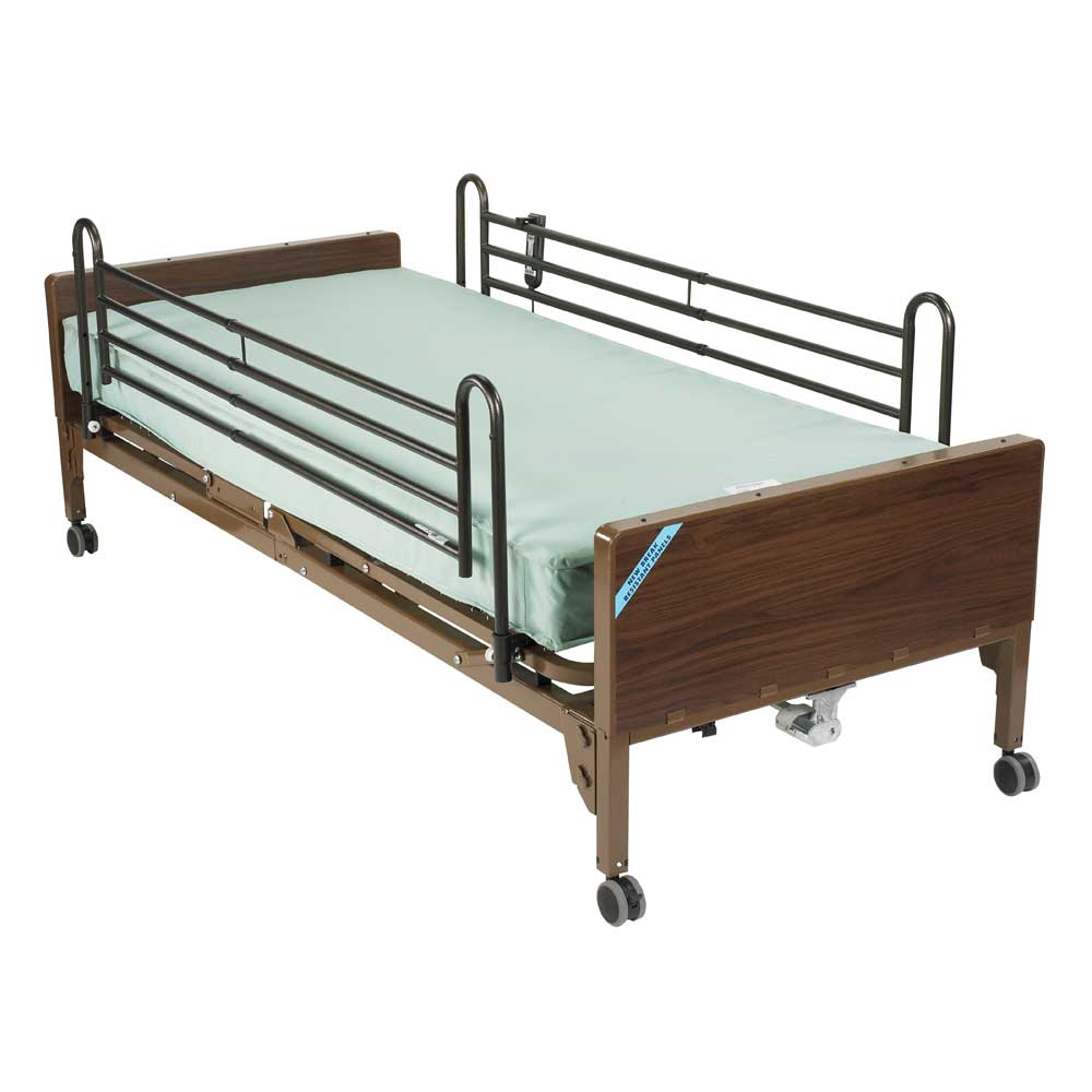 Drive Medical Delta Ultra Light Bed w/ Full Rail-Innerspring