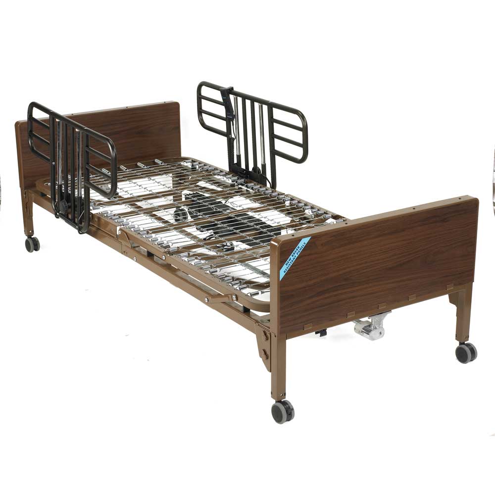 Drive Medical Delta Ultra Light Bed and Half Rail – Adjustable Bed Safety and Support for Enhanced Comfort