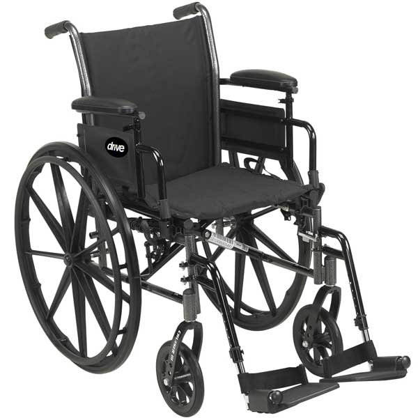 Drive Medical Cruiser III Wheelchair with Removable Arms and Footrests – The Ultimate Lightweight, Foldable Mobility Solution