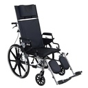 Drive Medical Viper Plus Reclining Wheelchair – 16 Inch Seat with Detachable Full Arms for Enhanced Comfort and Mobility