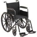 Drive Medical Silver Sport 1 Wheelchair with Full Arms and Footrest – Durable, Lightweight, and Comfortable