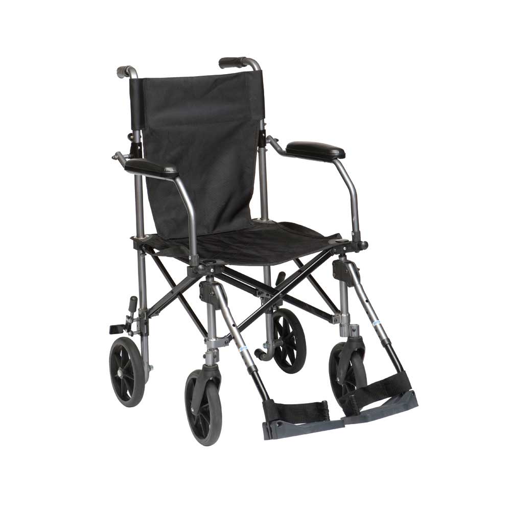 Drive Medical Travelite Transport Wheelchair In A Bag – Lightweight, Foldable & Convenient for Easy Travel Mobility