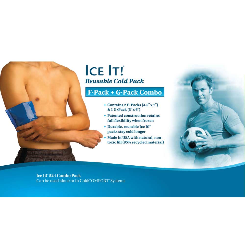 Ice It! F/G-Pack Cold Pack 2-4.5Inx7In 1-3Inx 6In-Refill 514