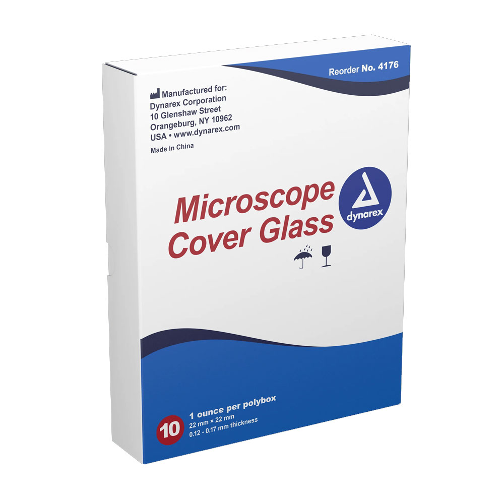 Dynarex Microscope Cover Glass 0.12–0.17mm – Lab-Quality Clarity and Precision - (Box of 10)
