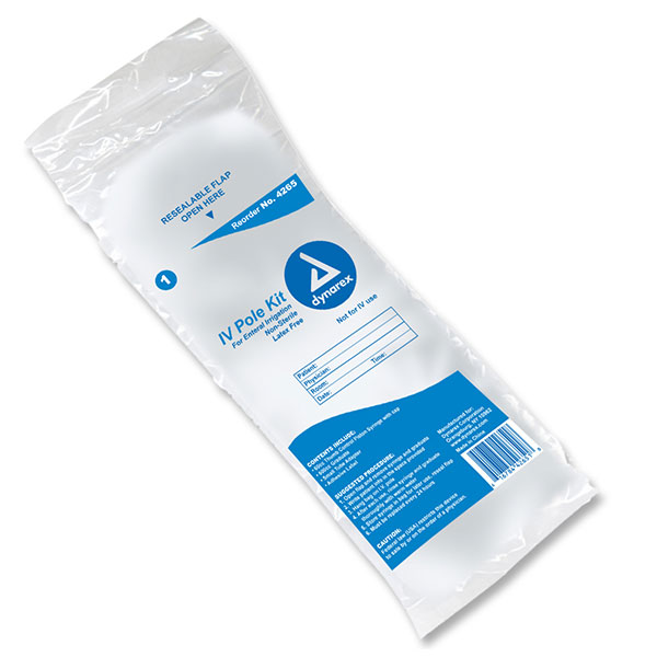 Dynarex IV Pole Kit - Enteral Feeding Syringe (60cc) 30/Case