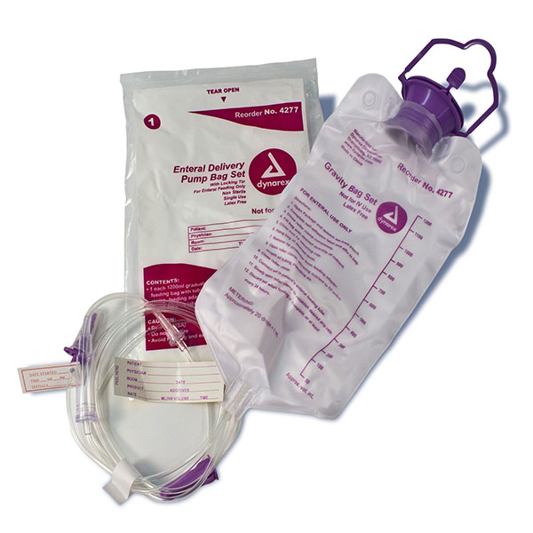 Dynarex Enteral Delivery Gravity Bag Set 30/Case
