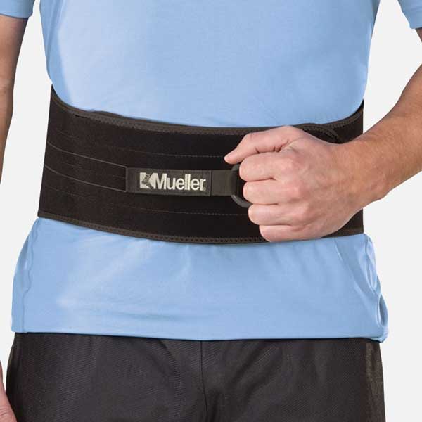 Mueller Adjustable Back and Abdominal Support – One Size Lumbar Brace for Everyday Relief