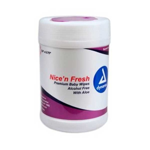 [1313] Dynarex Baby Wipes Scented 6 Inch x 6.75 Inch - 140/Canister