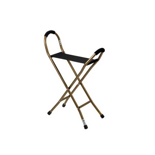 [RTL10360] Drive Medical Folding Lightweight Cane with Sling Style Seat – Portable and Comfortable Mobility Aid