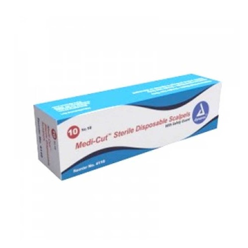 [4110]  Dynarex Medicut Sterile Disposable Scalpels #10-Box of 10