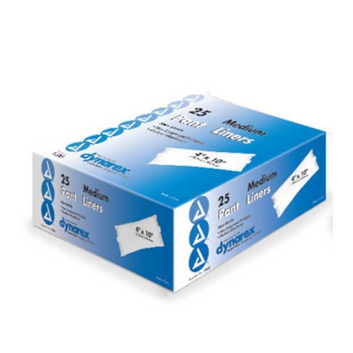 [1335] Dynarex Panty Liners Sq End Adhesive Tab 4 Inx11 In-25/Case