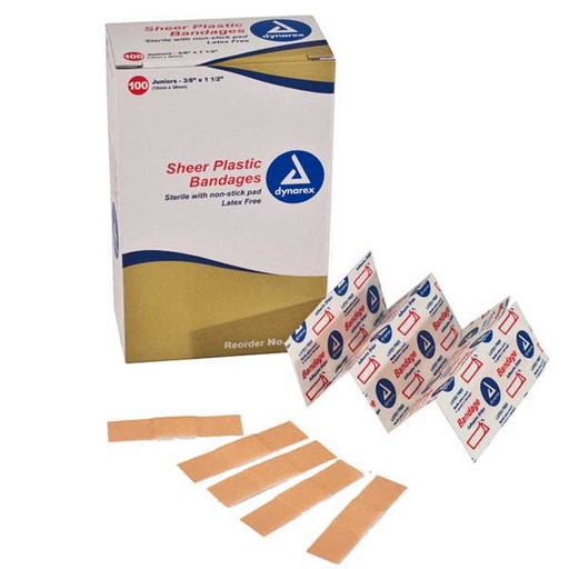 Dynarex Adhesive Sheer Strip Bandage 100/Box