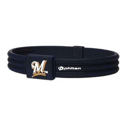 Phiten - Titanium Bracelet S-Type Milwaukee Brewers