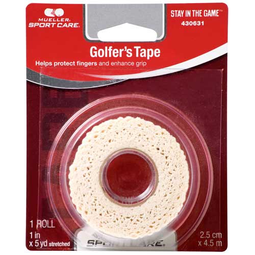 [430631] Mueller Golfer’s Grip Tape – 1" x 5 Yards Finger Support for a Stronger, More Stable Swing