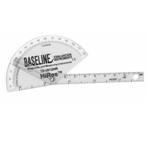 [12-1012HR] Baseline HiRes iFlexion/Hyper-extension Plastic Goniometer