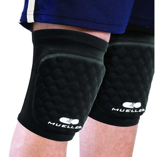 [MUE-55371] Mueller Diamond Pad Elbow Knee Shin Support – Small Black | Flexible Padded Protection